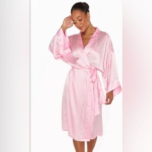 NWT Mumu x Curateur The Harlow Robe - Pink Stripe